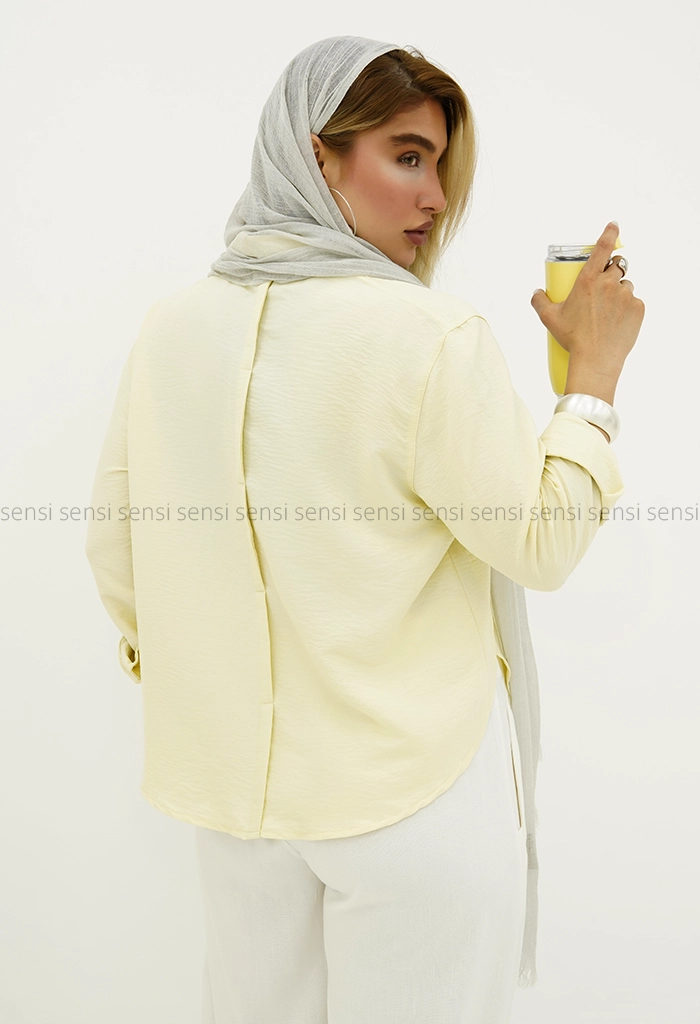 شومیز سیلک هرمس جلو برش کد1005866